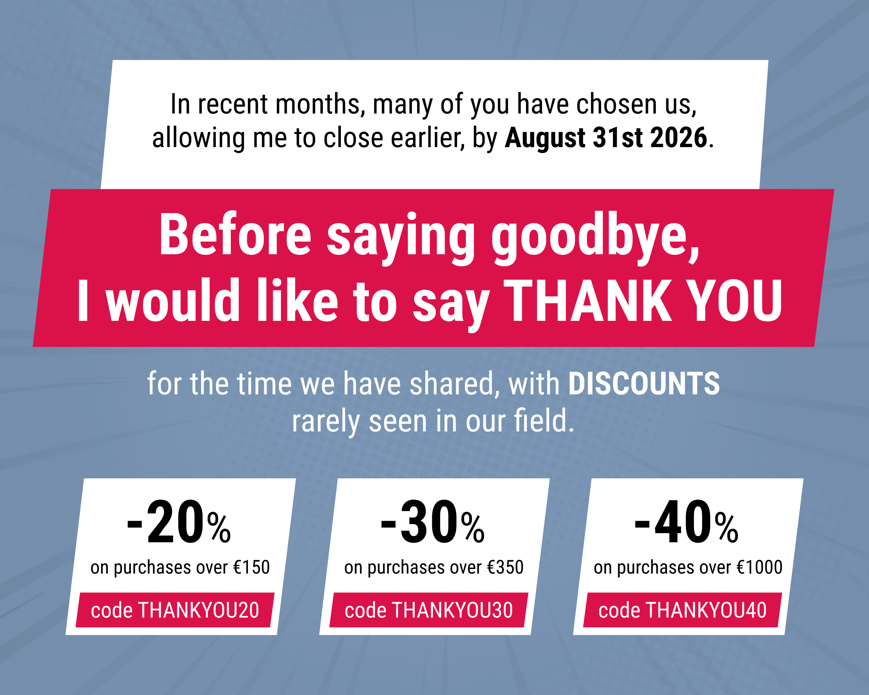 Discounts of up to 40%