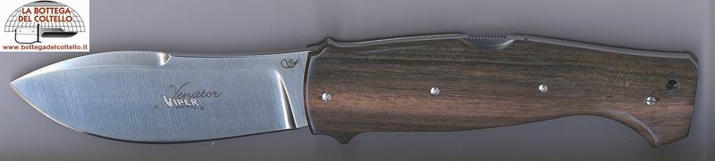 Hunting knife ebony Viper Venator wood handle