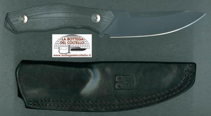 C.U.T. fixed blade knife, PVD, G10, black leather 