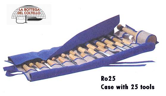 Pfeil Case with 25 carving tools Ro 25