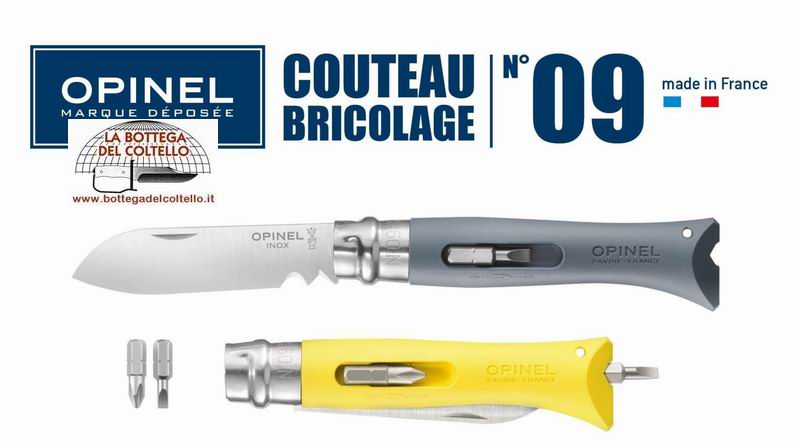 Coltello chiudibile Opinel Brico giallo
