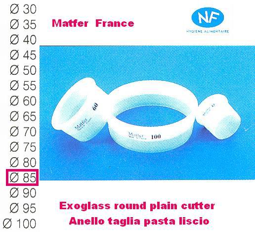 Round plain cutter mm 85