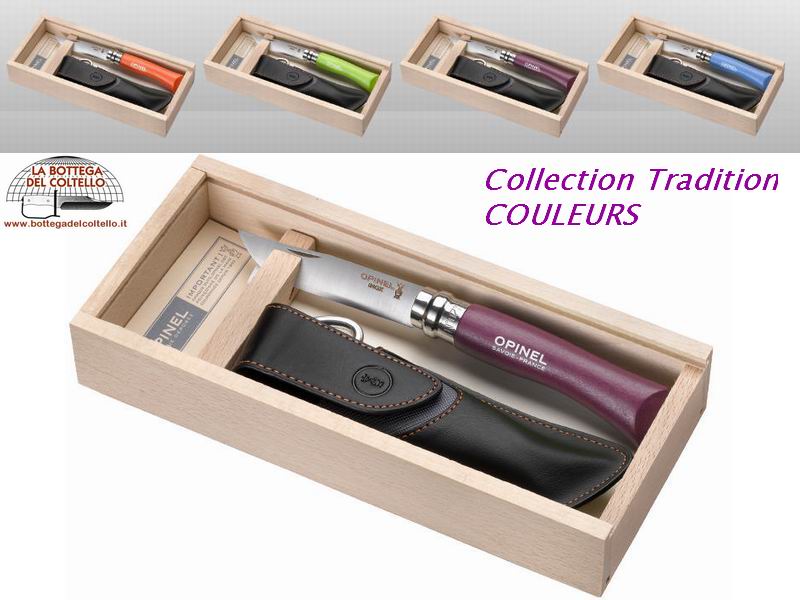 Coltello Opinel viola con astuccio