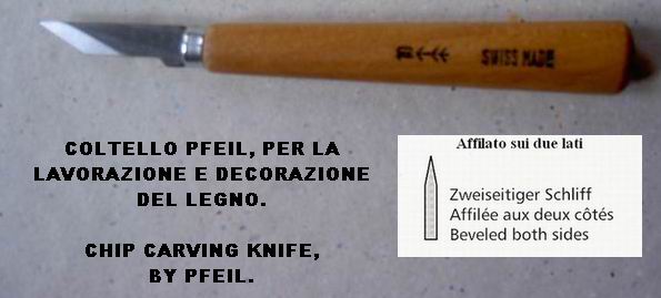 Pfeil coltello intaglio legno Kerb 10 