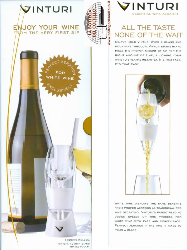 Aeratore per vino bianco