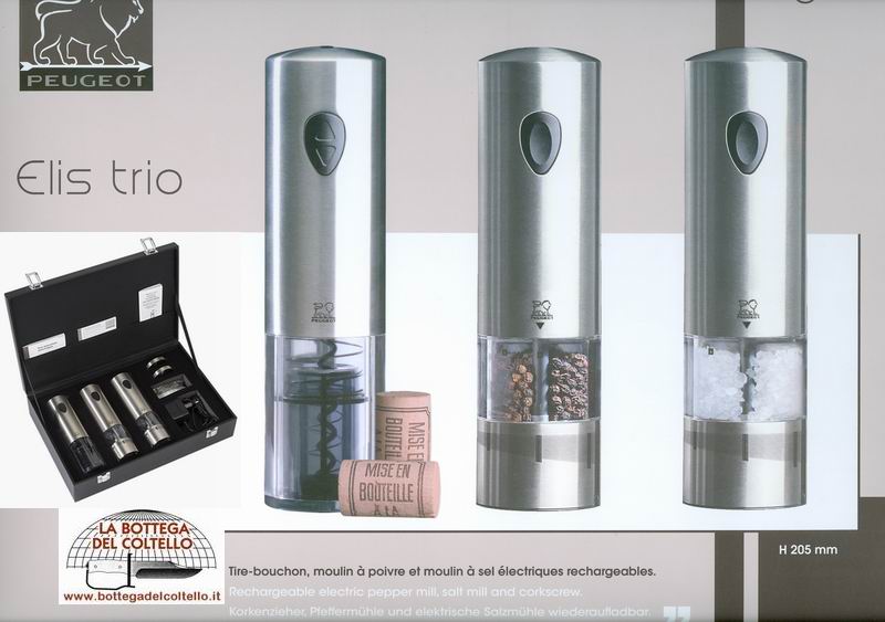 Pepper and salt mill with corkscrew Elis Trio
