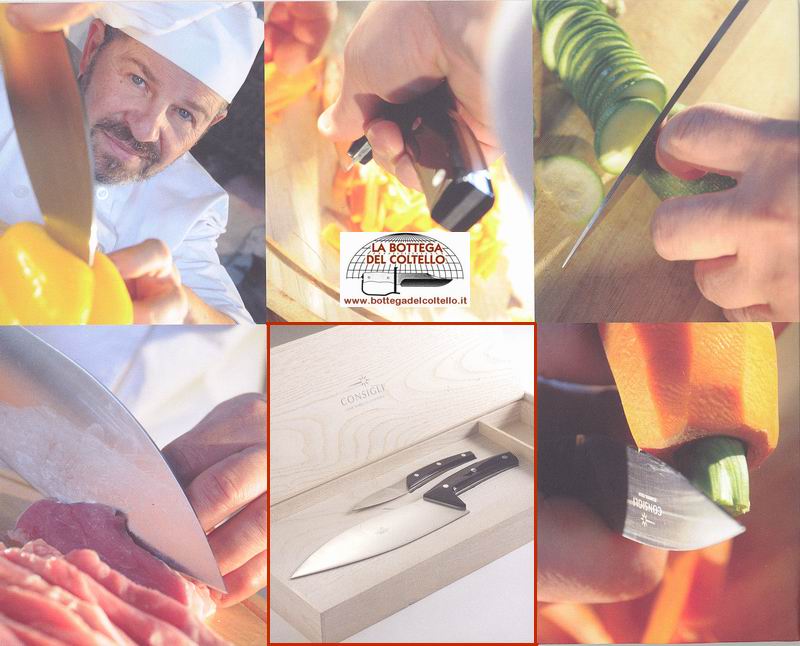 Coppia coltelli multiuso da cucina, fatti a Scarperia