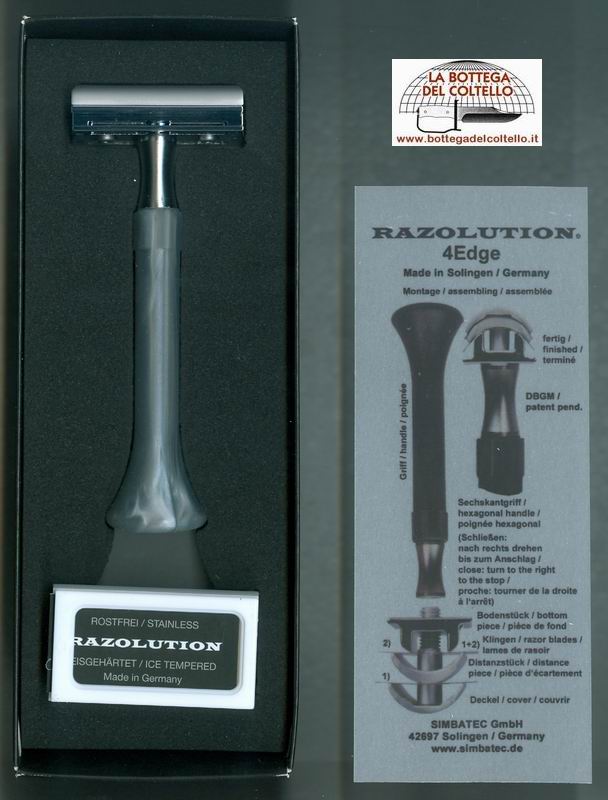 Simba Tec Razor with 2 blades, grey silicon