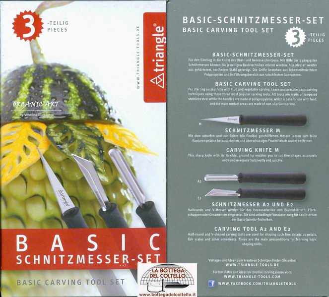 Basic carving tool set - 3 pieces