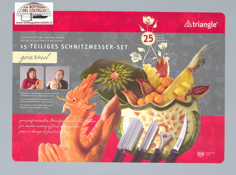 25-Pieces set of carving knives for vegetables