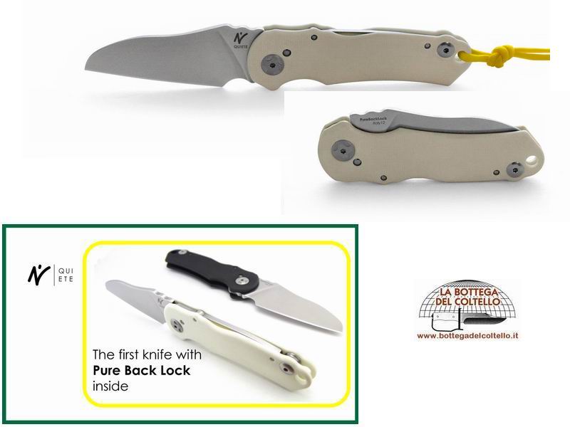 Quite Nilte White G10 stone wash folding knife 