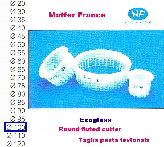 Round fluted cutter mm 100