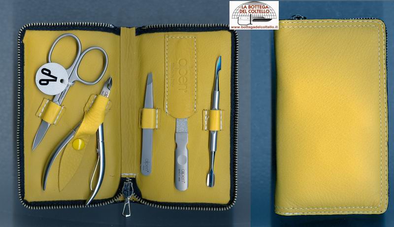 Alpen set manicure pelle gialla 6843