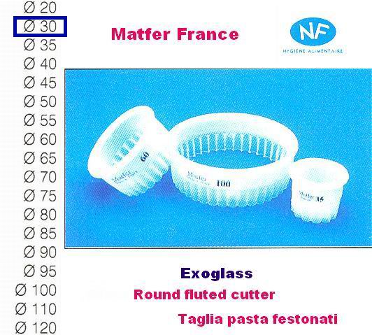 Round fluted cutter mm 30