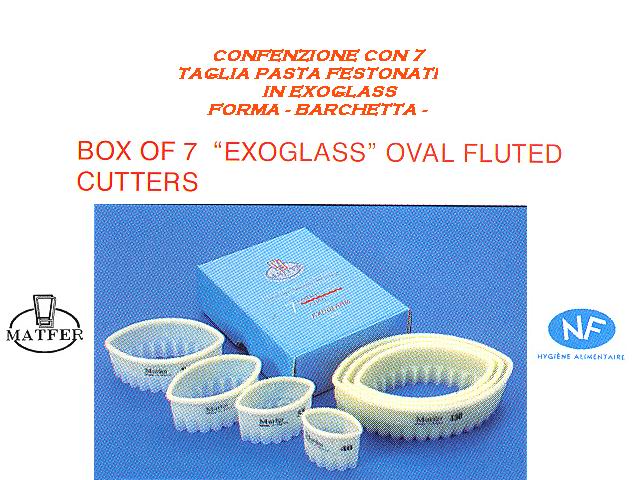 Matfer 7 Oval fluted cutters 