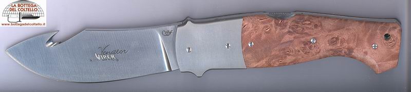 Hunting knife titanium mapleburl 