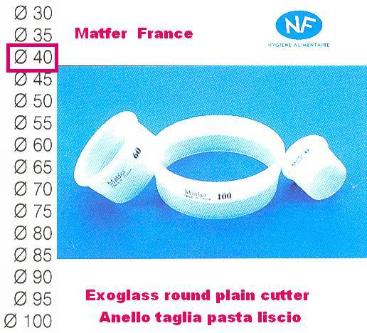 Taglia pasta Matfer liscio mm 40