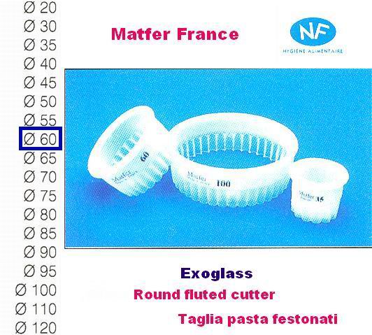 Round fluted cutter mm 60