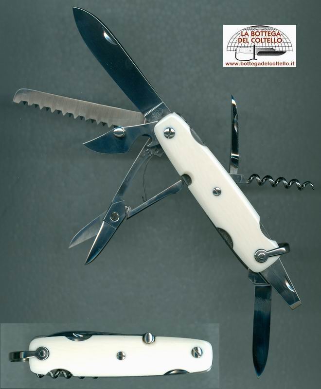 Pocket knife 8 features ivory handle, Mongin