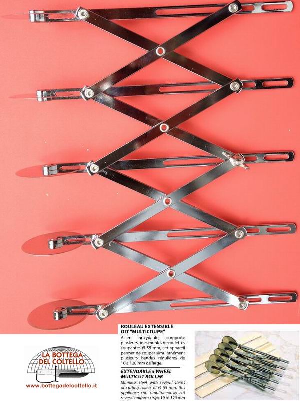 141010 Dough cutter 5 wheels plain