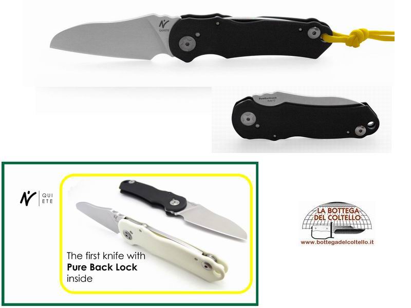 Nilte Black G10 stone wash folding knife 