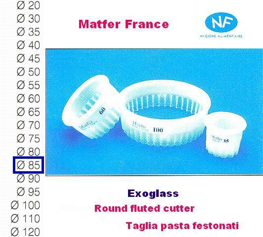 Round fluted cutter mm 85