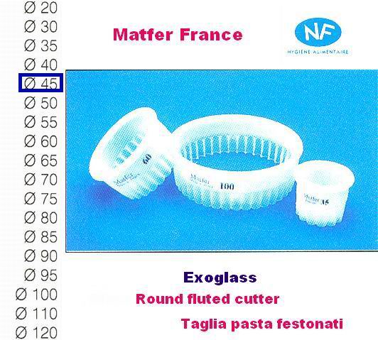 Round fluted cutter mm 45