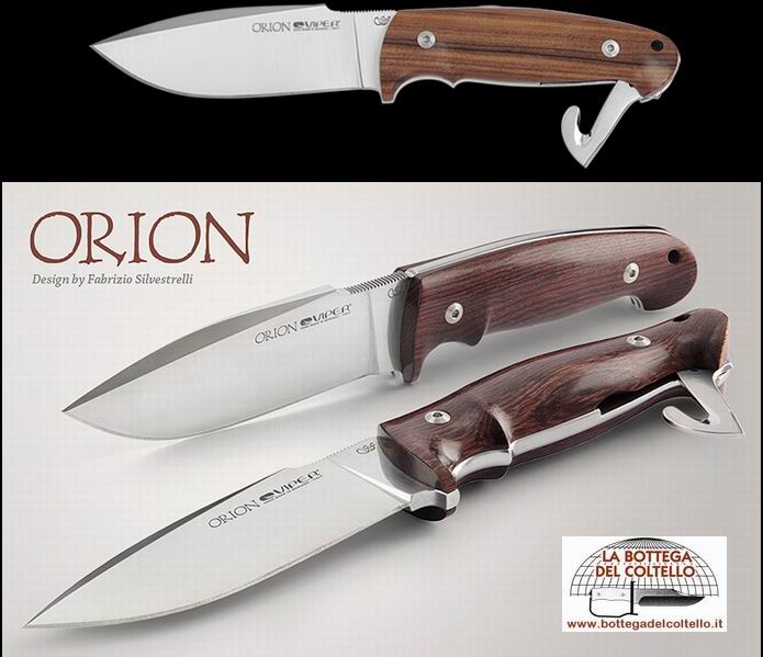 Fixed blade knife satin pau santo Viper