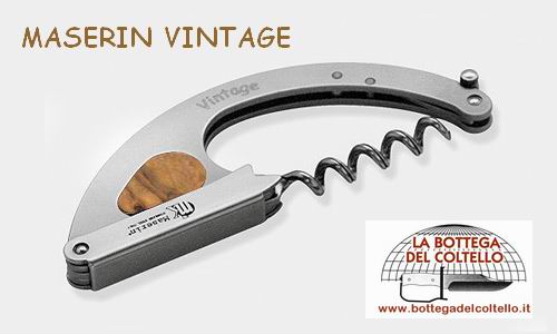 Corkscrew Vintage olive wood inlay