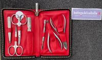 Alpen Manicure set red leather