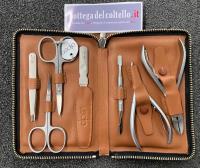 Alpen manicure set pelle tabacco
