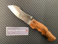 Rhino folding knife satin finish, wood handle