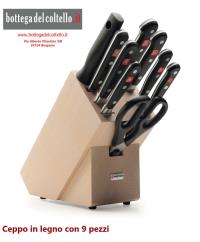 Ceppo Wusthof con 9 utensili
